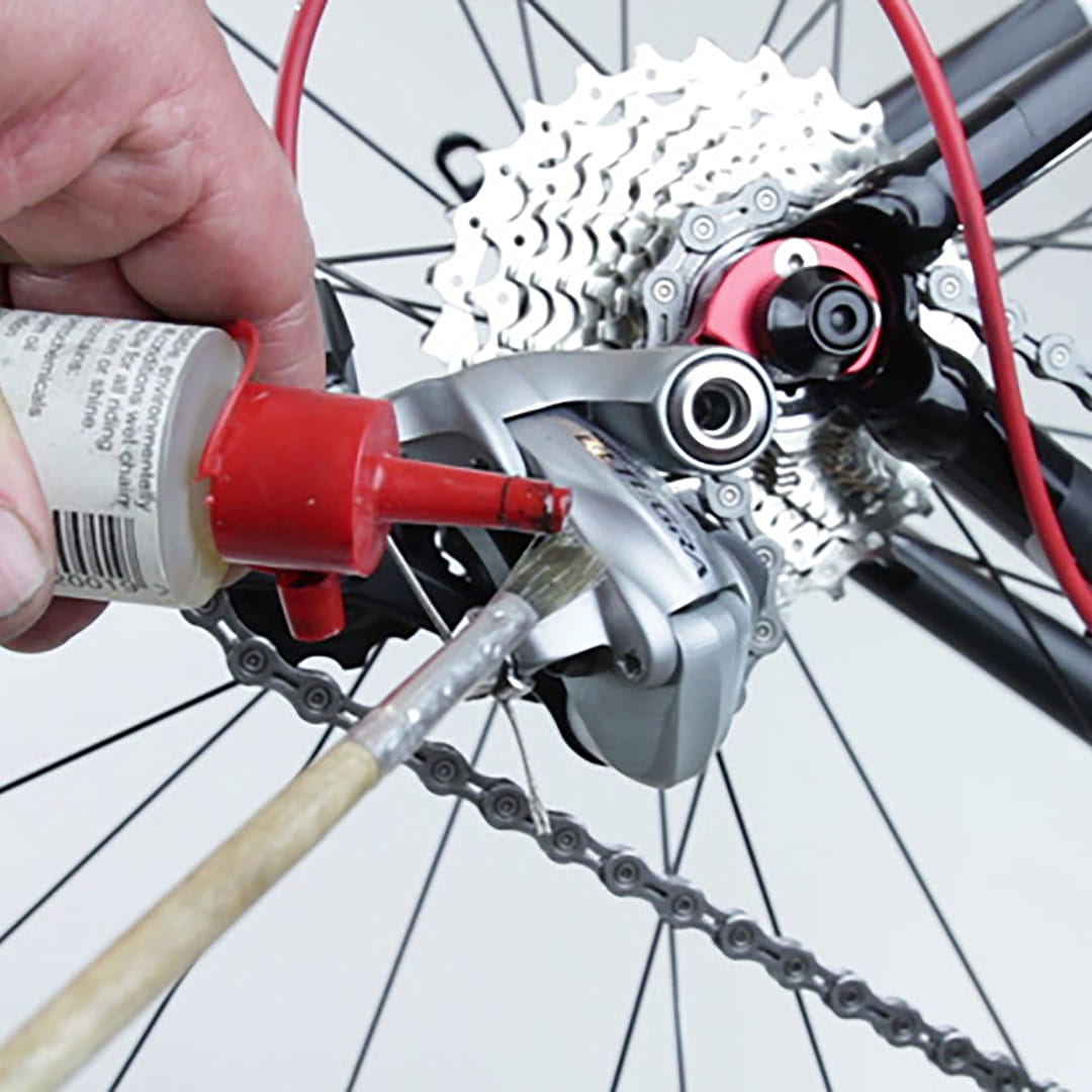 Using bike lubricant
