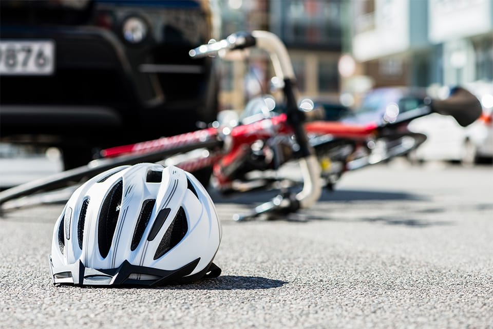 What happens if a cyclist hits a pedestrian?