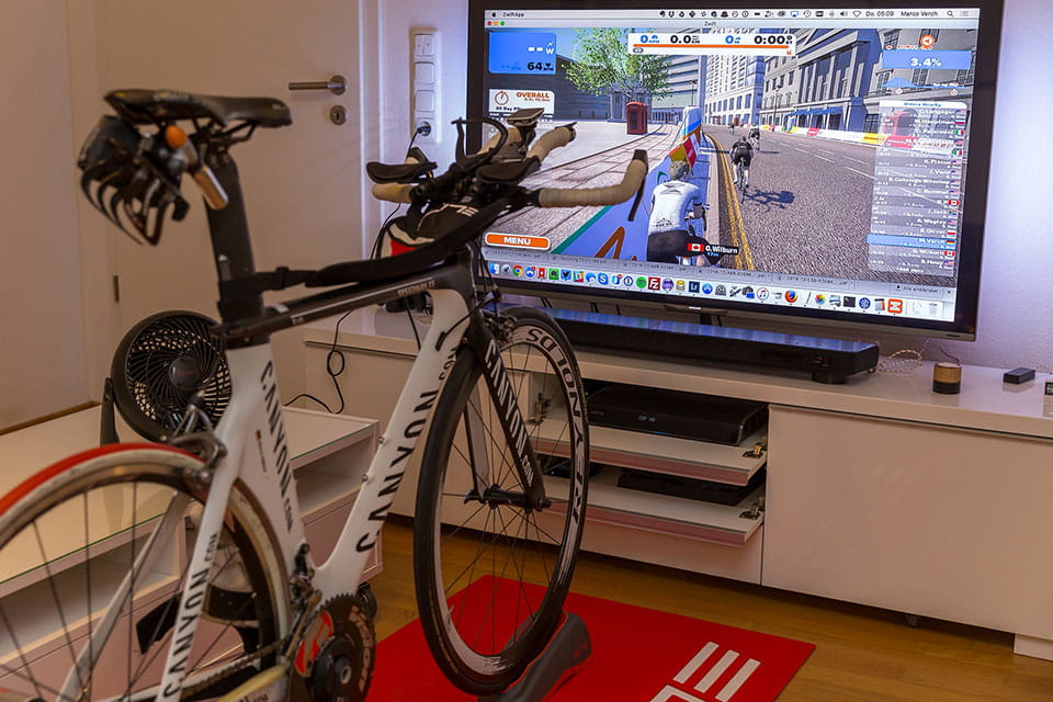 Zwift indoor cycling